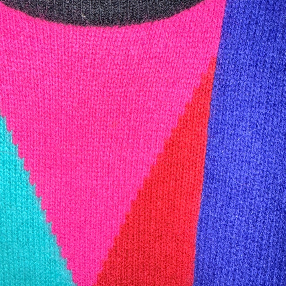 Vintage Pappagallo Multicolor Geometric Sweater - Picture 2 of 4
